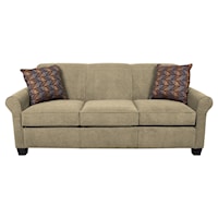 Casual Queen Sleeper Sofa with Comfort 3 Mattress