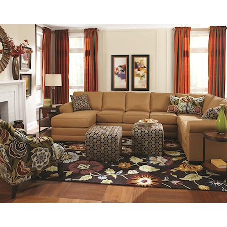 5-Piece Sectional Sofa with Chaise