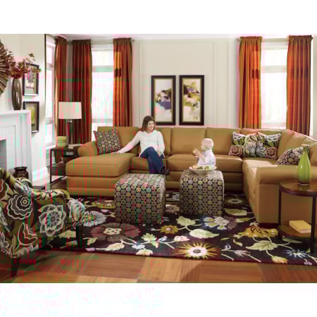 6 Seat Sectional with Chaise