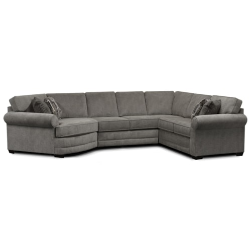 Casual Sectional Sofa with Cuddler