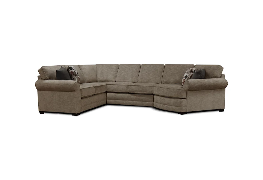 Brantley 5 Seat Sectional Sofa Cuddler by England at Gill Brothers Furniture