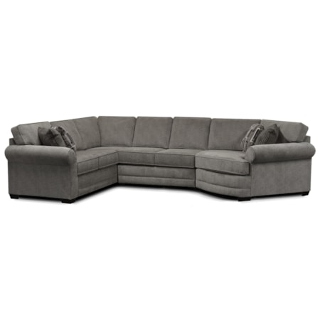 4-Piece Sectional Sofa Cuddler