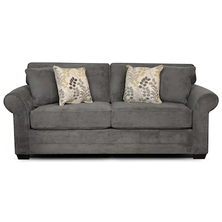 Casual Upholstered Stationary Sofa