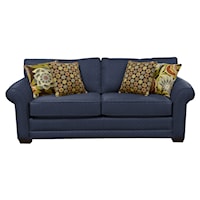 Plush Upholstered Queen Size Sleeper Sofa