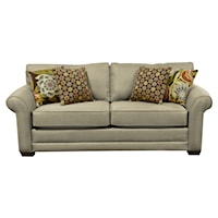 Plush Upholstered Queen Size Sleeper Sofa