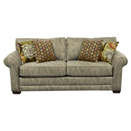 Plush Upholstered Queen Size Sleeper Sofa