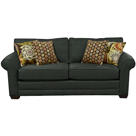 Plush Upholstered Queen Size Sleeper Sofa