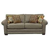 Plush Upholstered Queen Size Sleeper Sofa