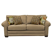 Plush Upholstered Queen Size Sleeper Sofa