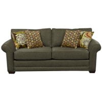 Plush Upholstered Queen Size Sleeper Sofa