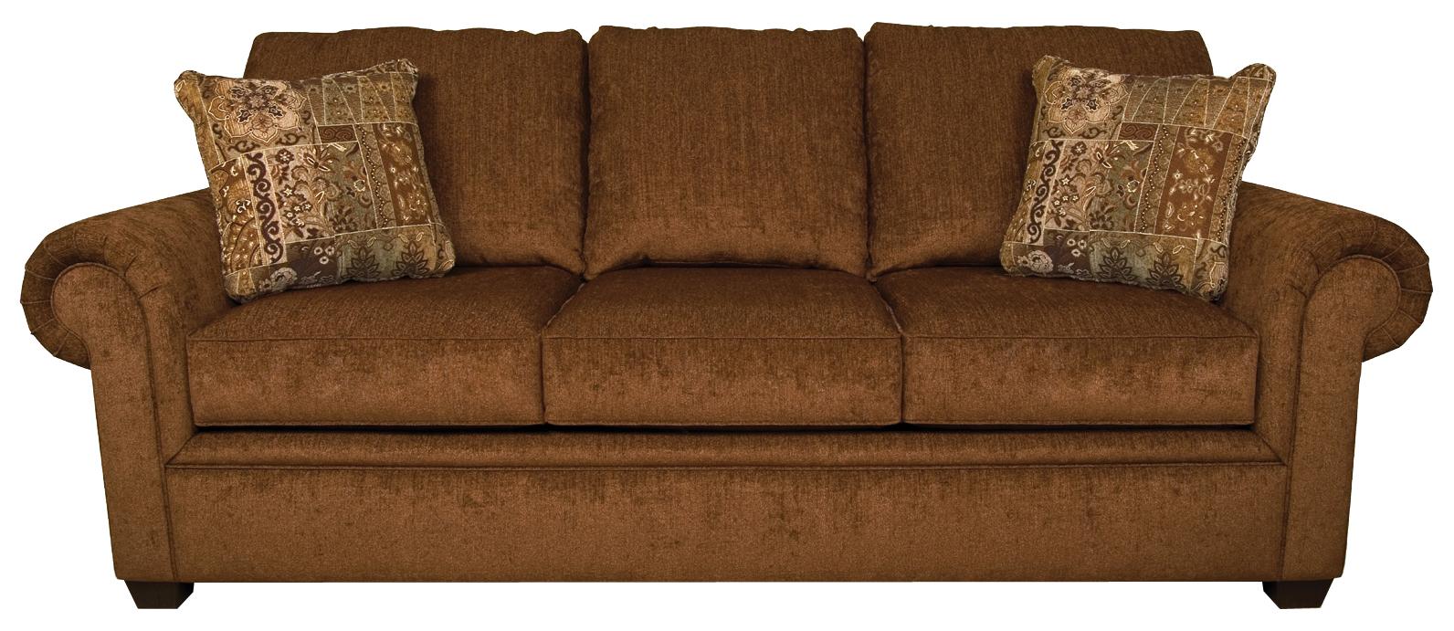 Queen Sleeper Sofa with Exposed Block Legs