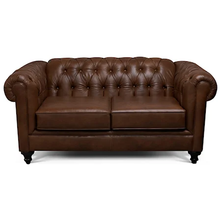 Traditional Loveseat with Button Tufting