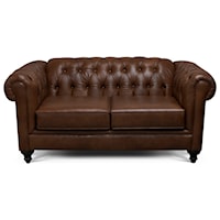 Traditional Loveseat with Button Tufting