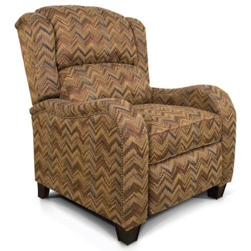 Traditional Push Back Recliner with Nailhead Trim