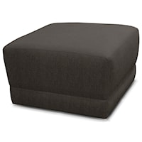 Contemporary Box Ottoman with Upholstered Base