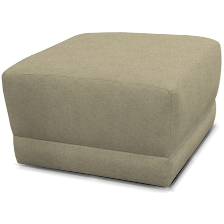 Contemporary Box Ottoman with Upholstered Base