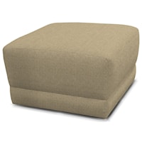 Contemporary Box Ottoman with Upholstered Base
