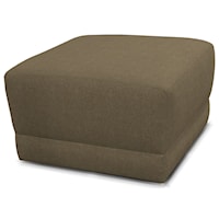 Contemporary Box Ottoman with Upholstered Base