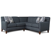 Contemporary 2-Piece Sectional with Track Arms