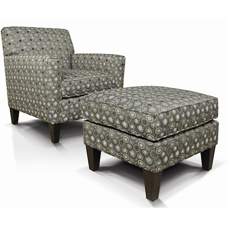 Upholstered Chair &amp; Ottoman