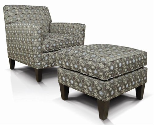 Upholstered Chair & Ottoman
