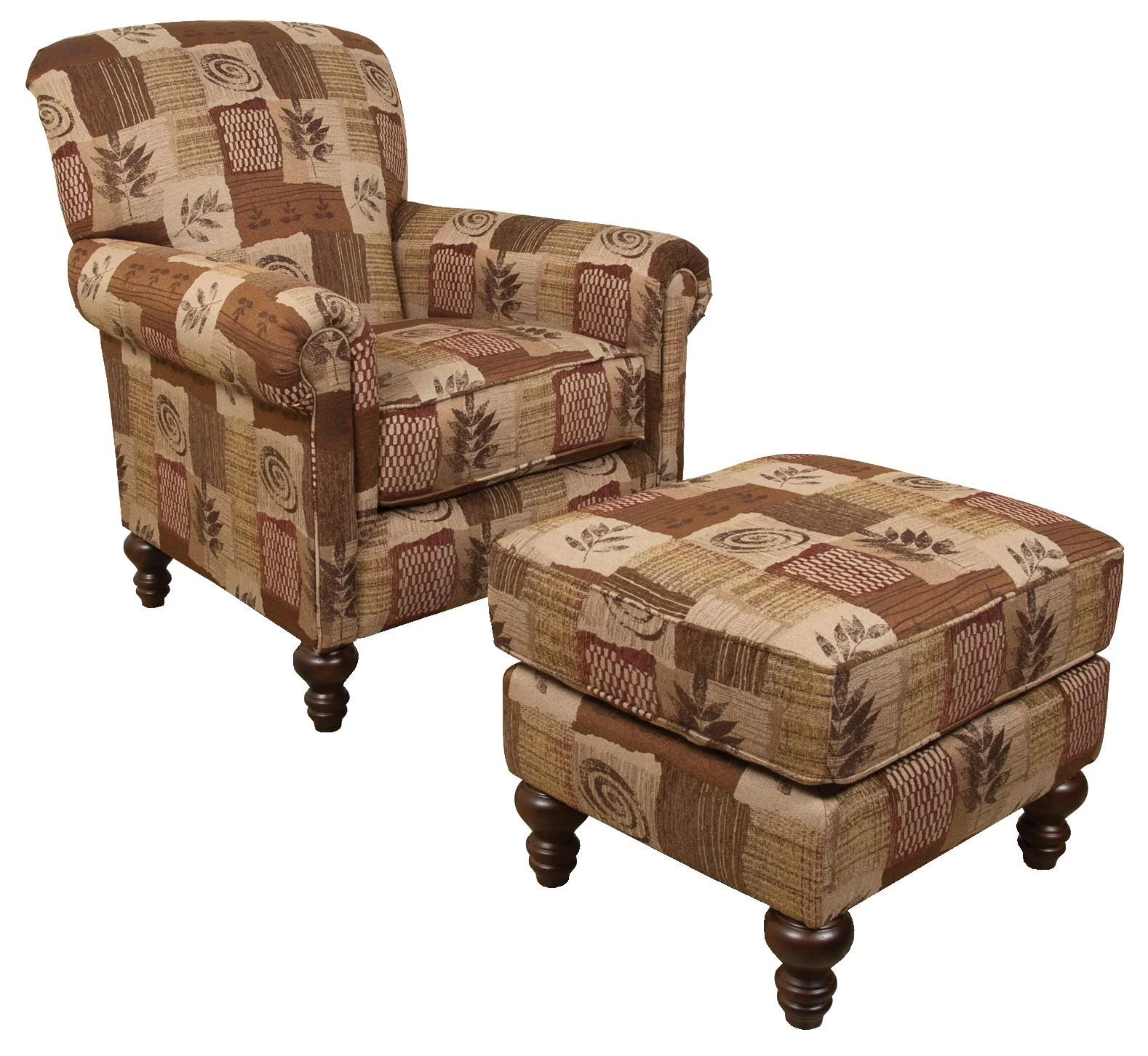 England 630 Series 637x1+634x1 Upholstered Traditional Chair and