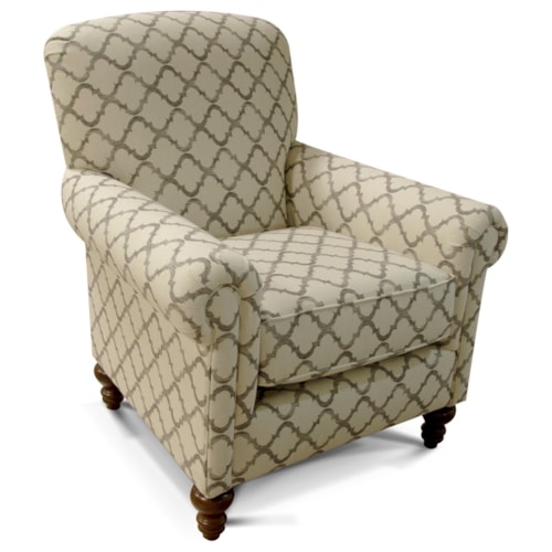 Traditional Chair with Rolled Arms