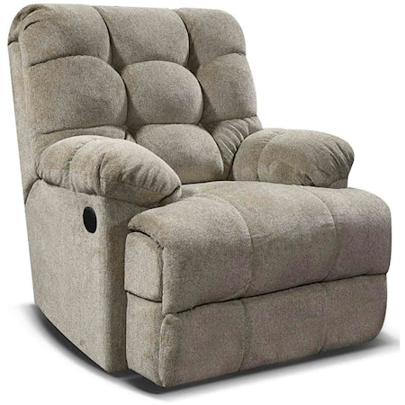 Rocker Recliner with Tufted Back