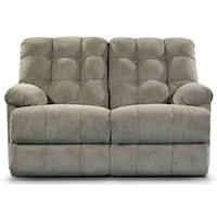 Casual Reclining Loveseat with Tufted Back
