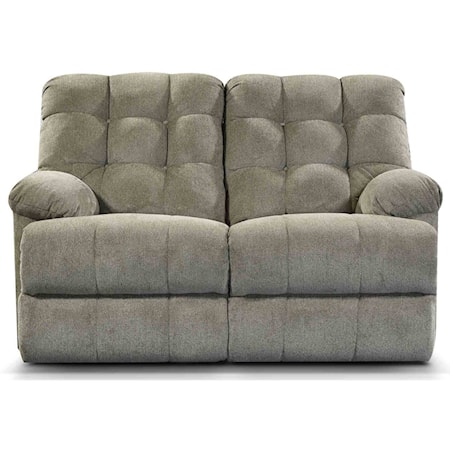 Casual Reclining Loveseat with Tufted Back