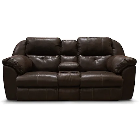 Casual Power Reclining Console Loveseat with Power Headrest