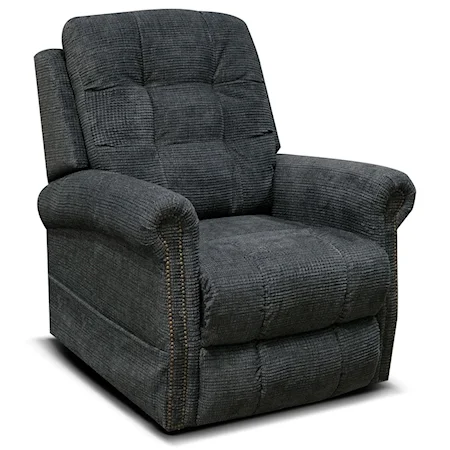 Transitional Power Reclining Lift Chair with Nailhead Trim