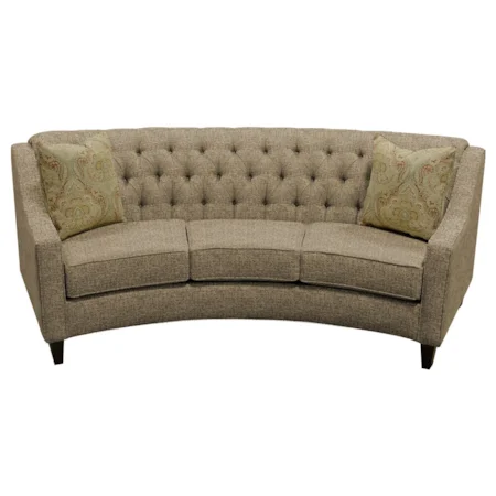 Round Sofa with Tufted Back