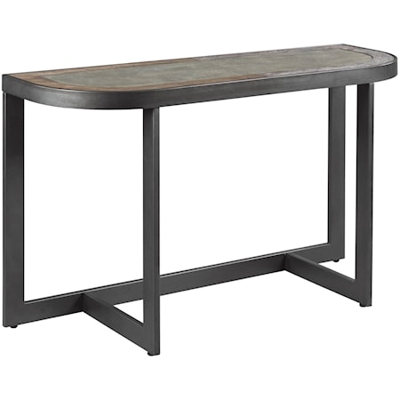 Contemporary Sofa Table with Concrete Inset