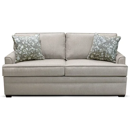 Casual 2-Cushion Sofa with Flared Track Arms