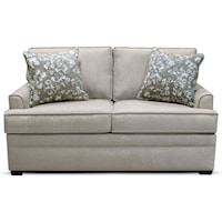 Casual Loveseat with Flared Track Arms
