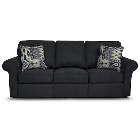 Transitional Double Power Reclining Sofa