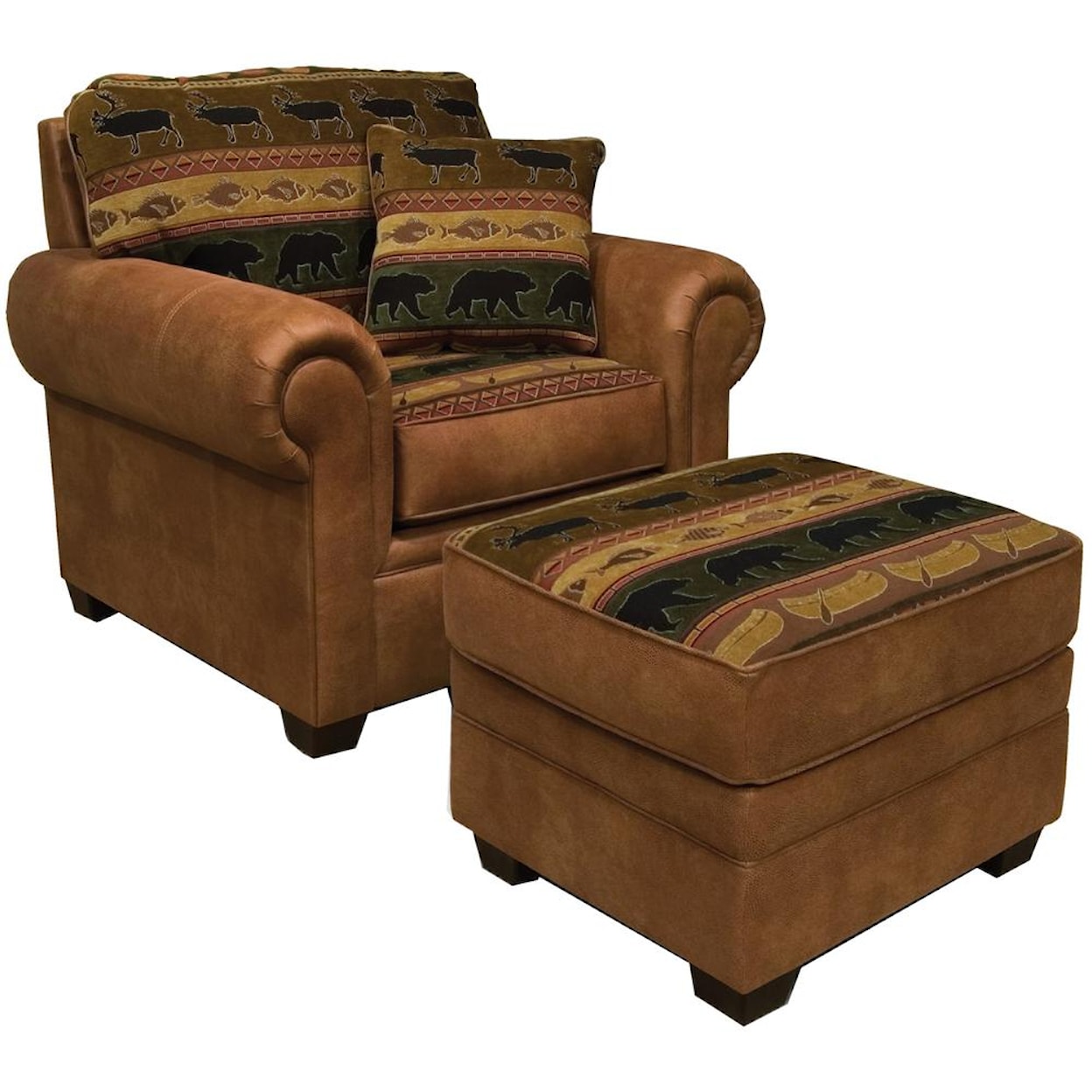 Dimensions 2260/N Series Upholstered Chair and Ottoman