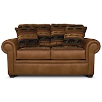 Loveseat with Wide Rolled Arms