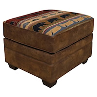 Ottoman with Tapered Block Feet