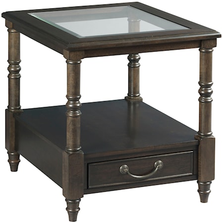 Rectangular Drawer End Table