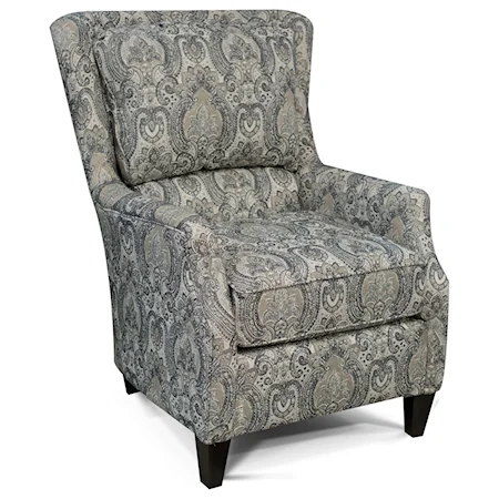 Transitional Club Chair with Plush Back