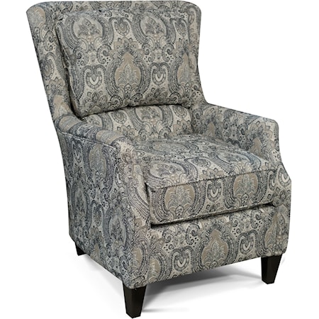 Transitional Club Chair with Plush Back