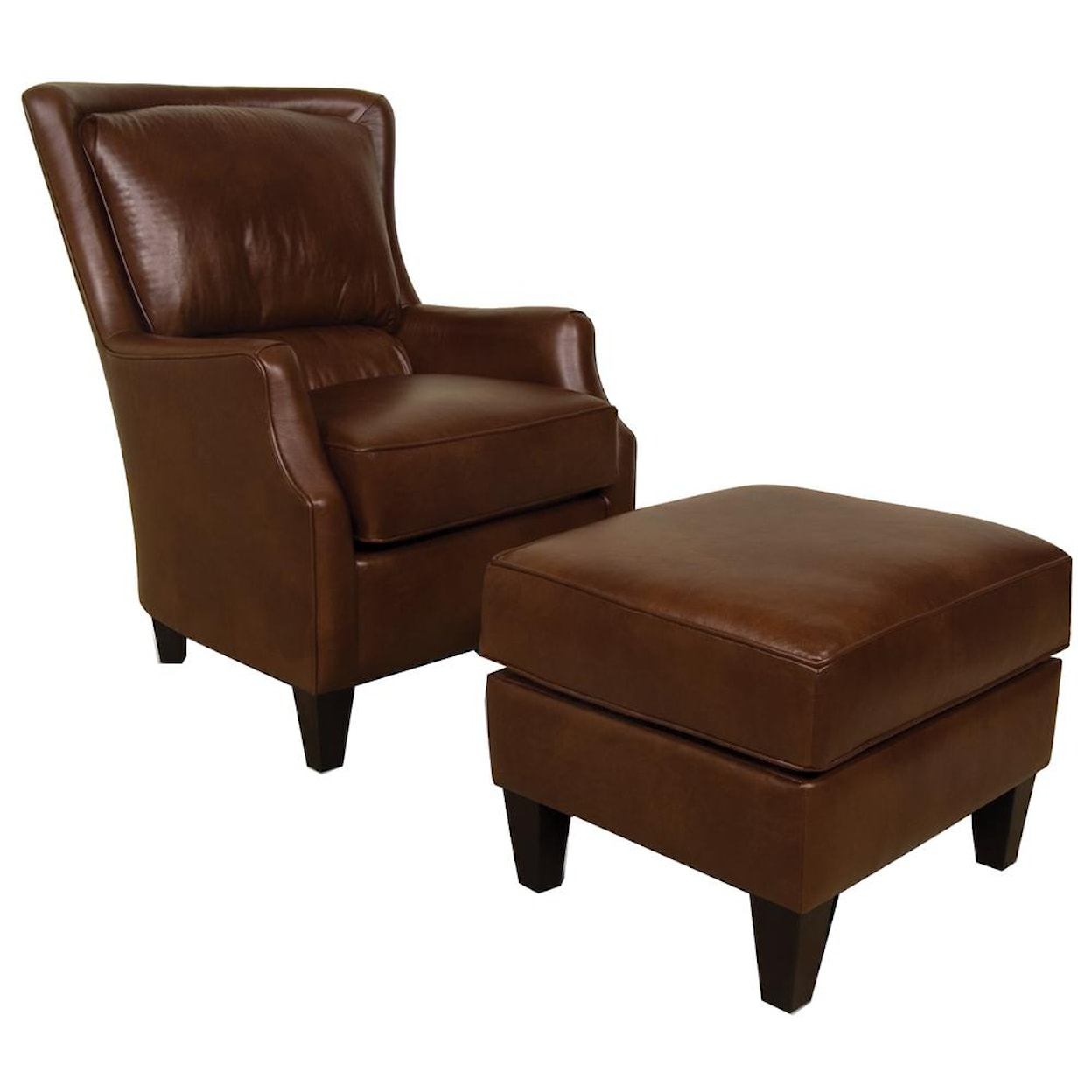 England 2910/AL Series Upholstered Club Chair and Ottoman
