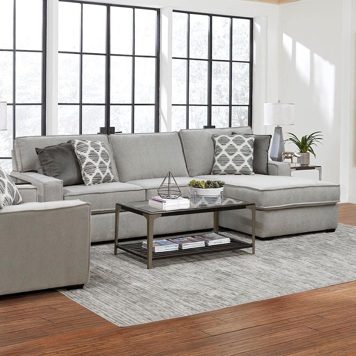 Dimensions 8L00 Series Sectional with Chaise