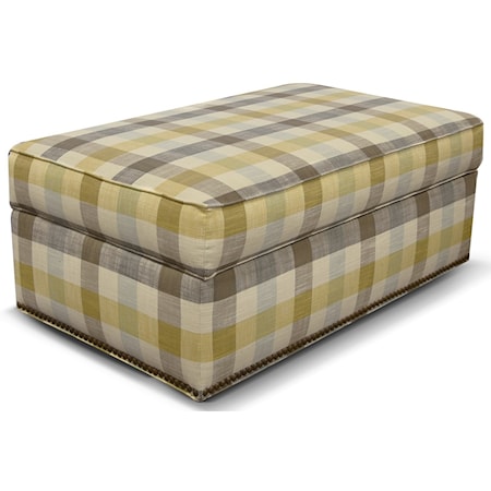 Storage Ottoman with Nailhead Trim