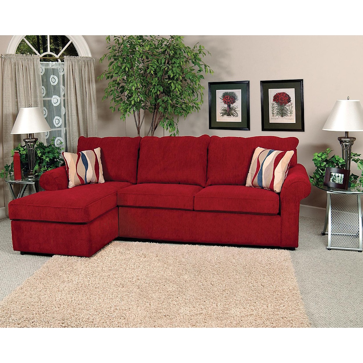 England 2400/X Series - Malibu 3 Seat (left side) Chaise Sofa