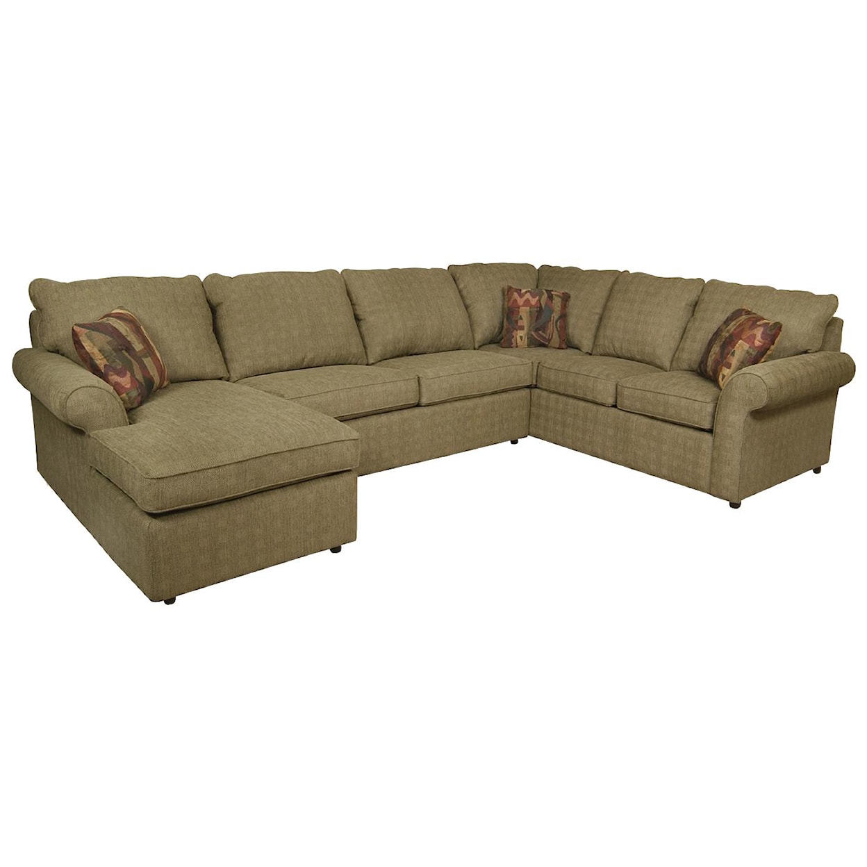 Tennessee Custom Upholstery 2400/X Series - Malibu 5-6 Seat Sectional with Visco Sleeper