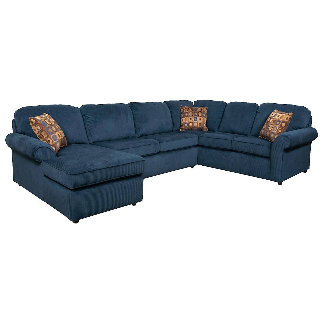 Dimensions 2400/X Series - Malibu 5-6 Seat Sectional with Visco Sleeper