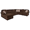 Tennessee Custom Upholstery 2400/X Series - Malibu 5-6 Seat Sectional with Visco Sleeper